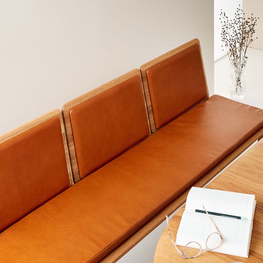 elba bench designed for Hammel. Dining bench. Hallway bench.